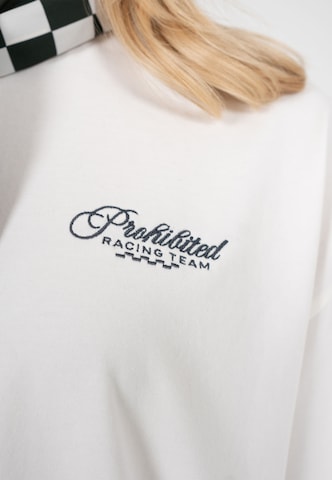 T-Shirt 'Oldtimer Race' Prohibited en beige