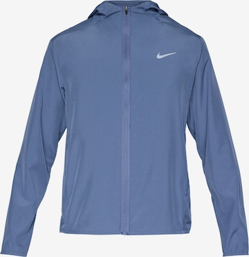 NIKE Trainingsjack 'Form' in Blauw: voorkant