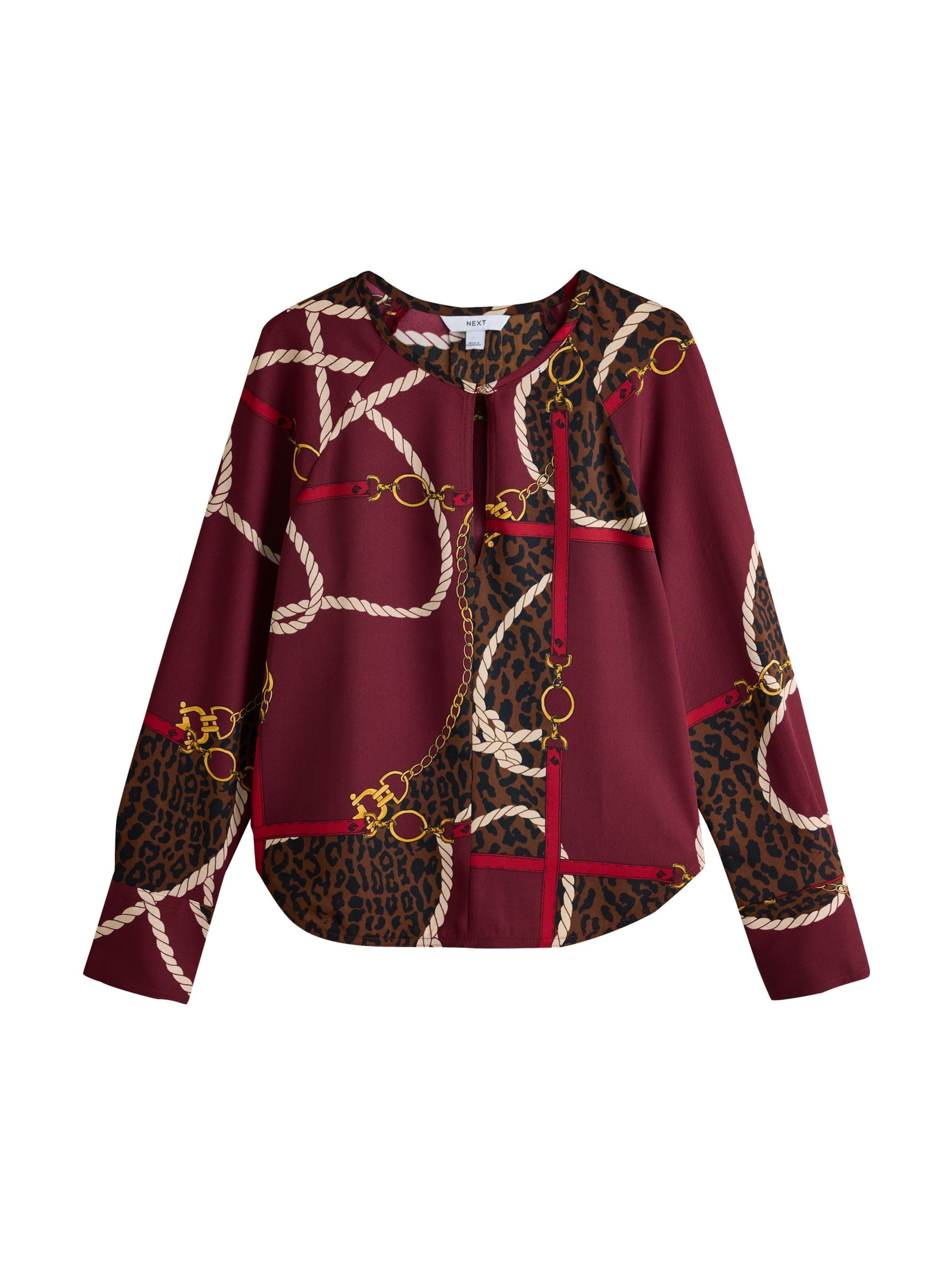Next Blusa en XXS en beige / marrón / amarillo / borgoña, Vista del producto