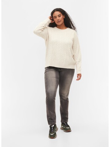 Zizzi Sweater 'Friday' in Beige