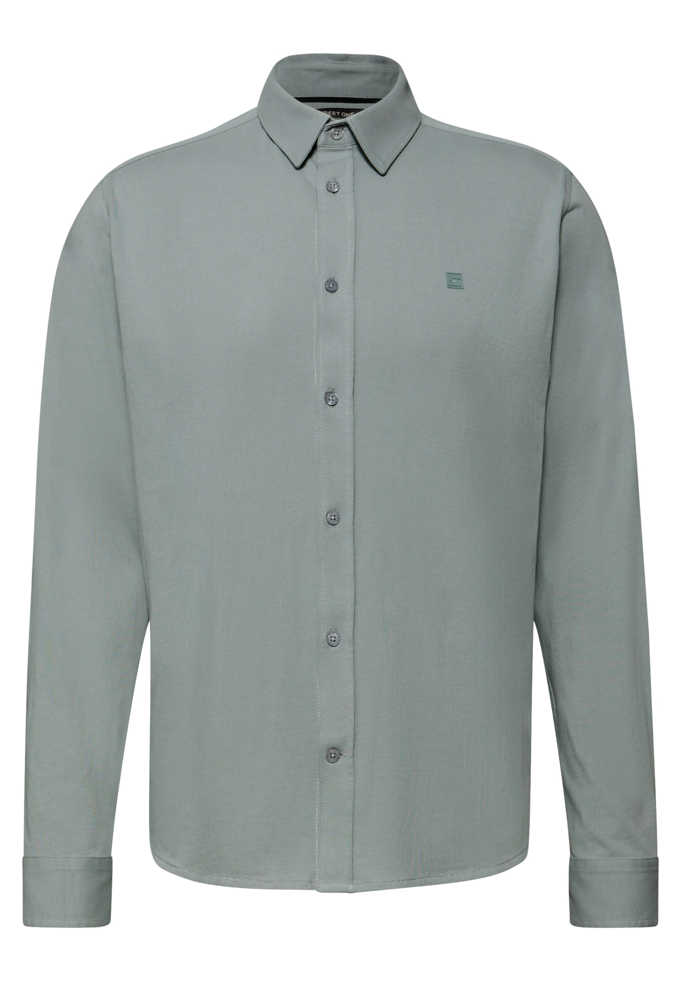 Street One MEN Regular Fit Hemd in Grün: Vorderseite