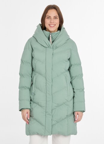 Ragwear Winter Coat in Green: front