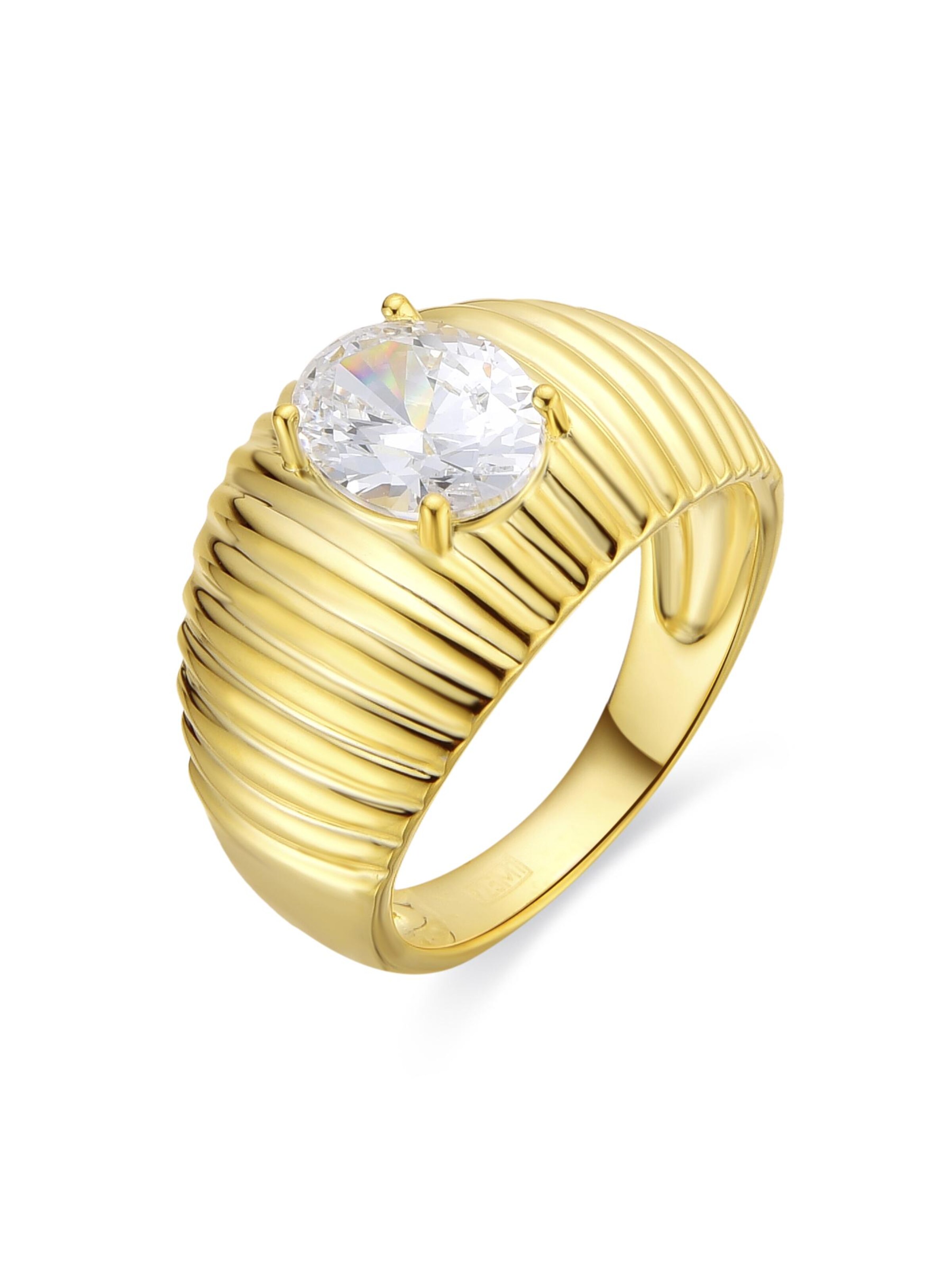 Luxenter Ring 'Metri' in 52 in de kleur Goud, Productweergave