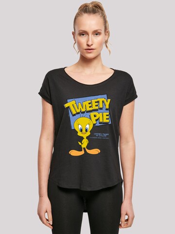 F4NT4STIC Shirt 'Classic Tweetie Pie' in Zwart: voorkant