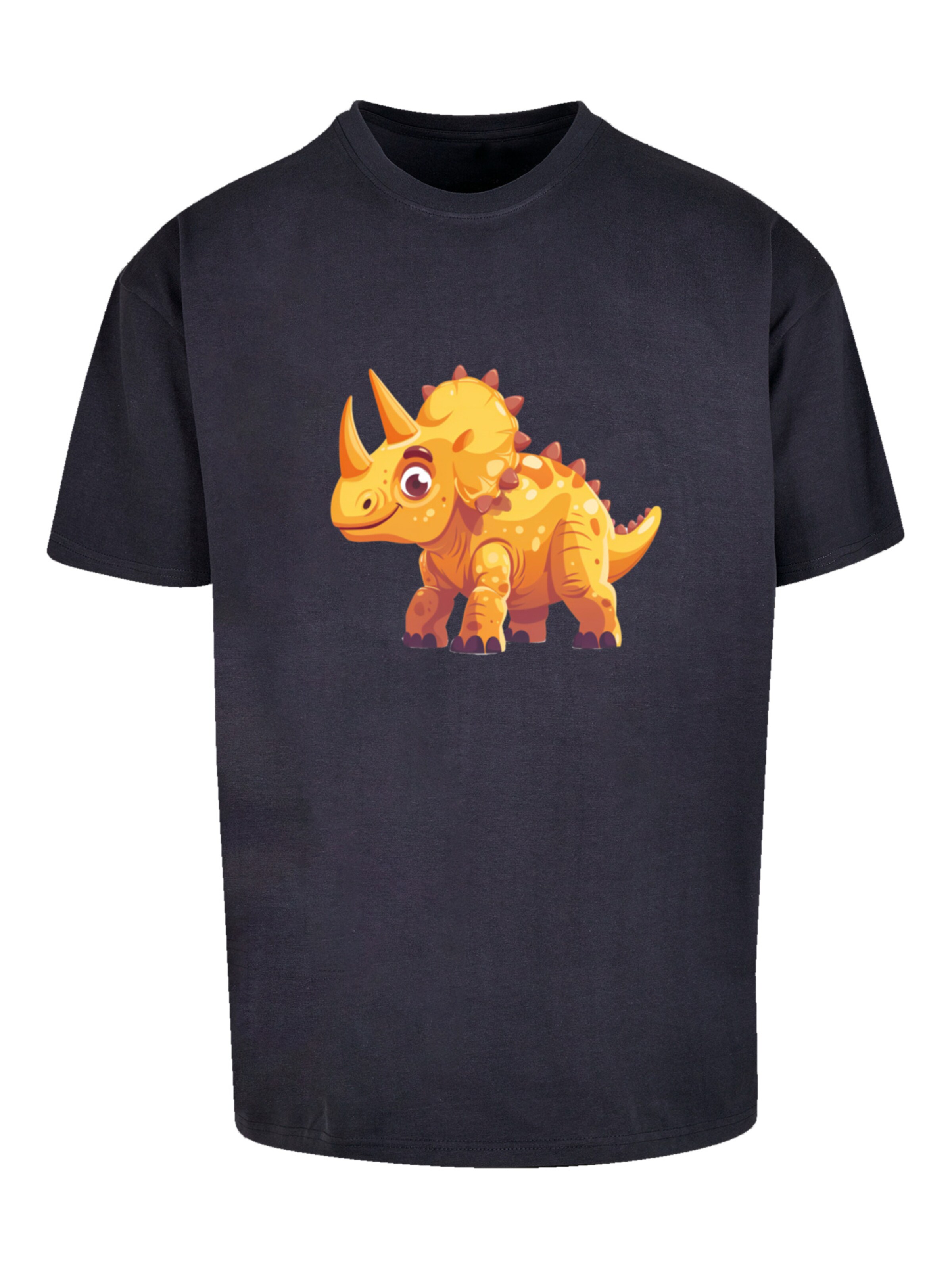 F4NT4STIC T-Shirt 'Cute Triceratops Dinosaur Toy' in Blau: Vorderseite