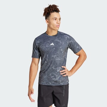 T-Shirt fonctionnel 'Power Workout' ADIDAS PERFORMANCE en gris : devant