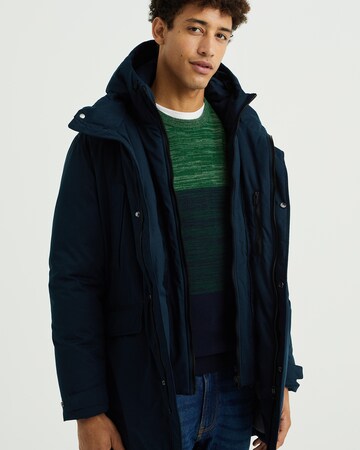 WE Fashion Winter parka in Blue: front