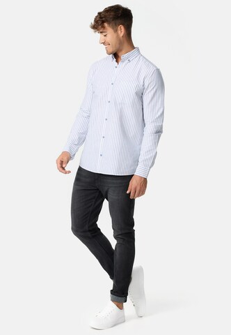INDICODE JEANS Regular fit Zakelijk overhemd 'Kepner' in Blauw