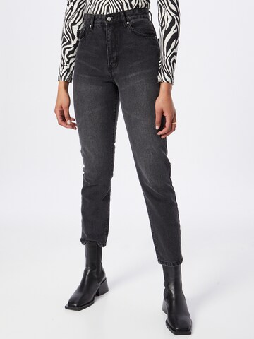 Nasty Gal Regular Jeans in Black: front