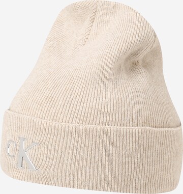 Bonnet Calvin Klein Jeans en beige : devant