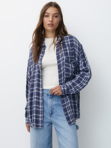 Pull&Bear Blouse in Blauw: voorkant