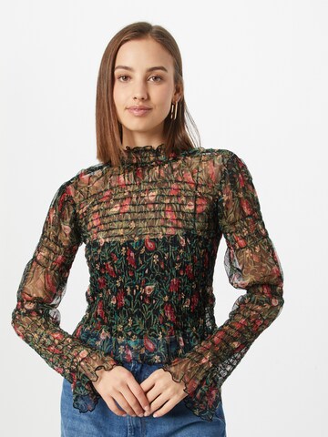 Free People Shirt in Zwart: voorkant