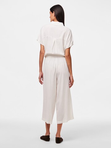 PIECES Wide leg Broek 'PCPia' in Wit