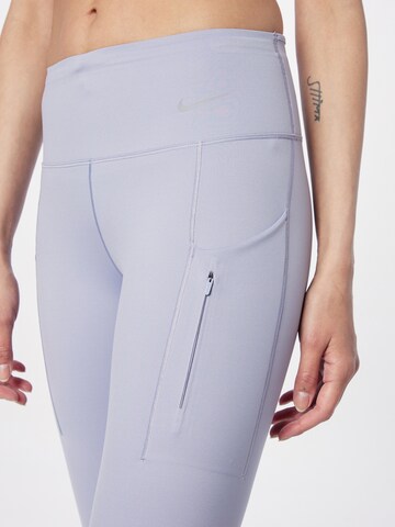 NIKE Skinny Sportbroek in Blauw