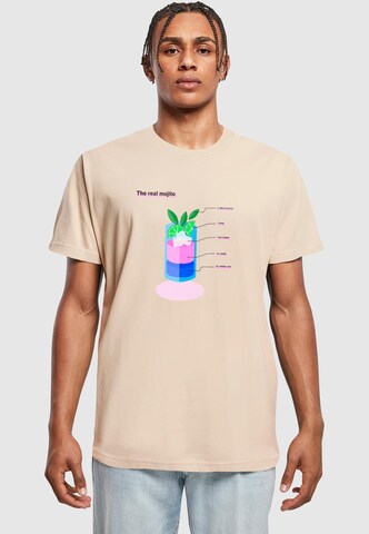Mister Tee T-Shirt 'The Real Mojito' in Beige: Vorderseite