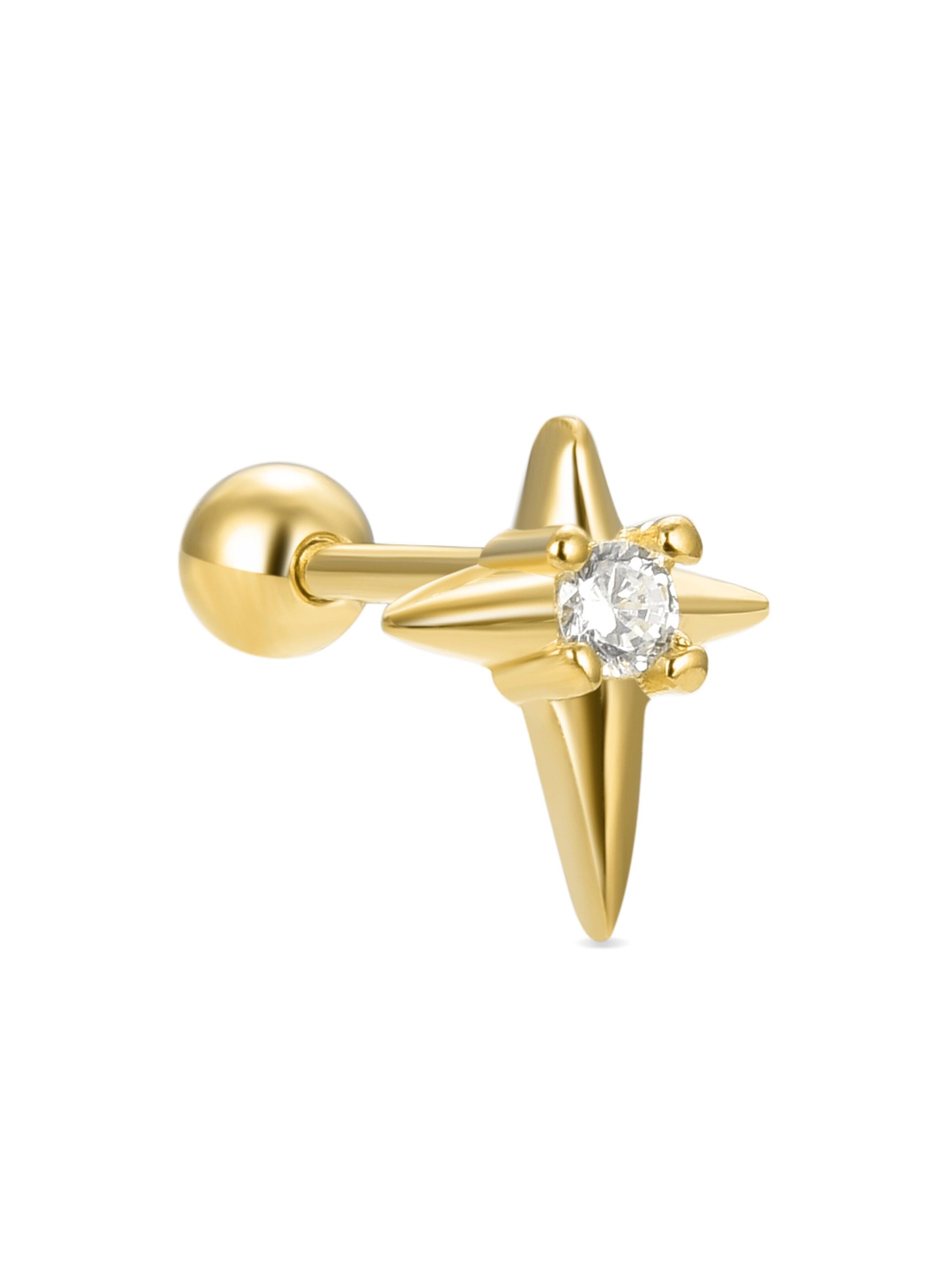 Gioiello per piercing 'Dute' di Luxenter in oro: frontale