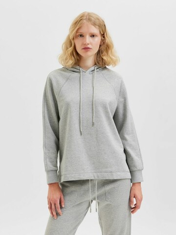 Selected Femme Petite Sweatshirt 'Stasie' in Grijs: voorkant