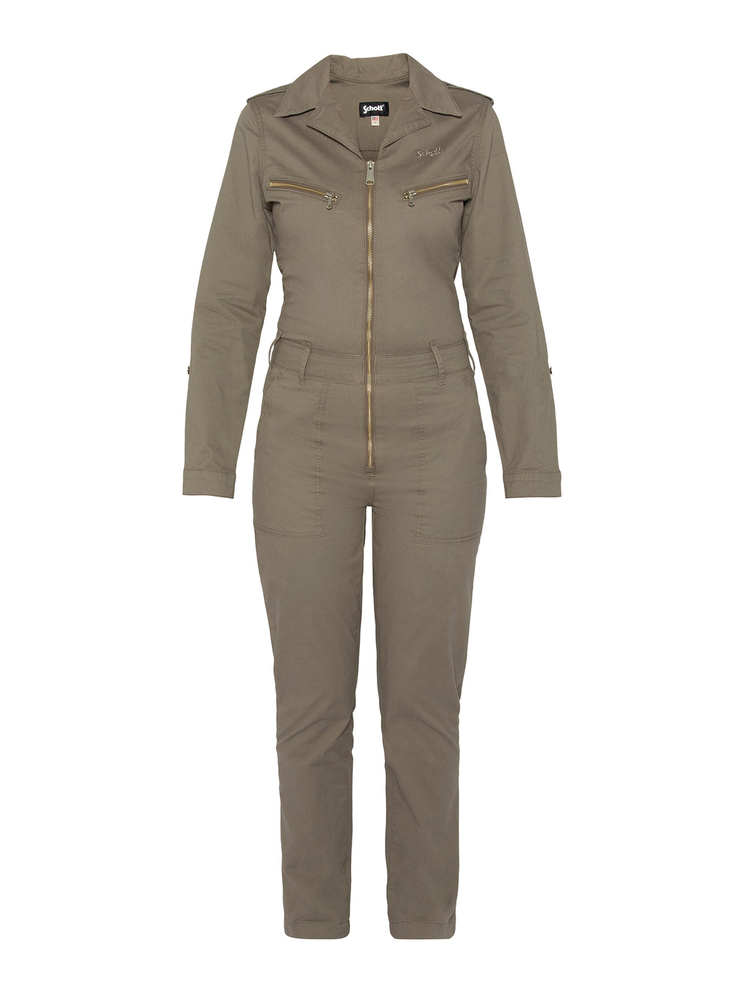 Schott NYC Jumpsuit‌‌ in Grün: Vorderseite