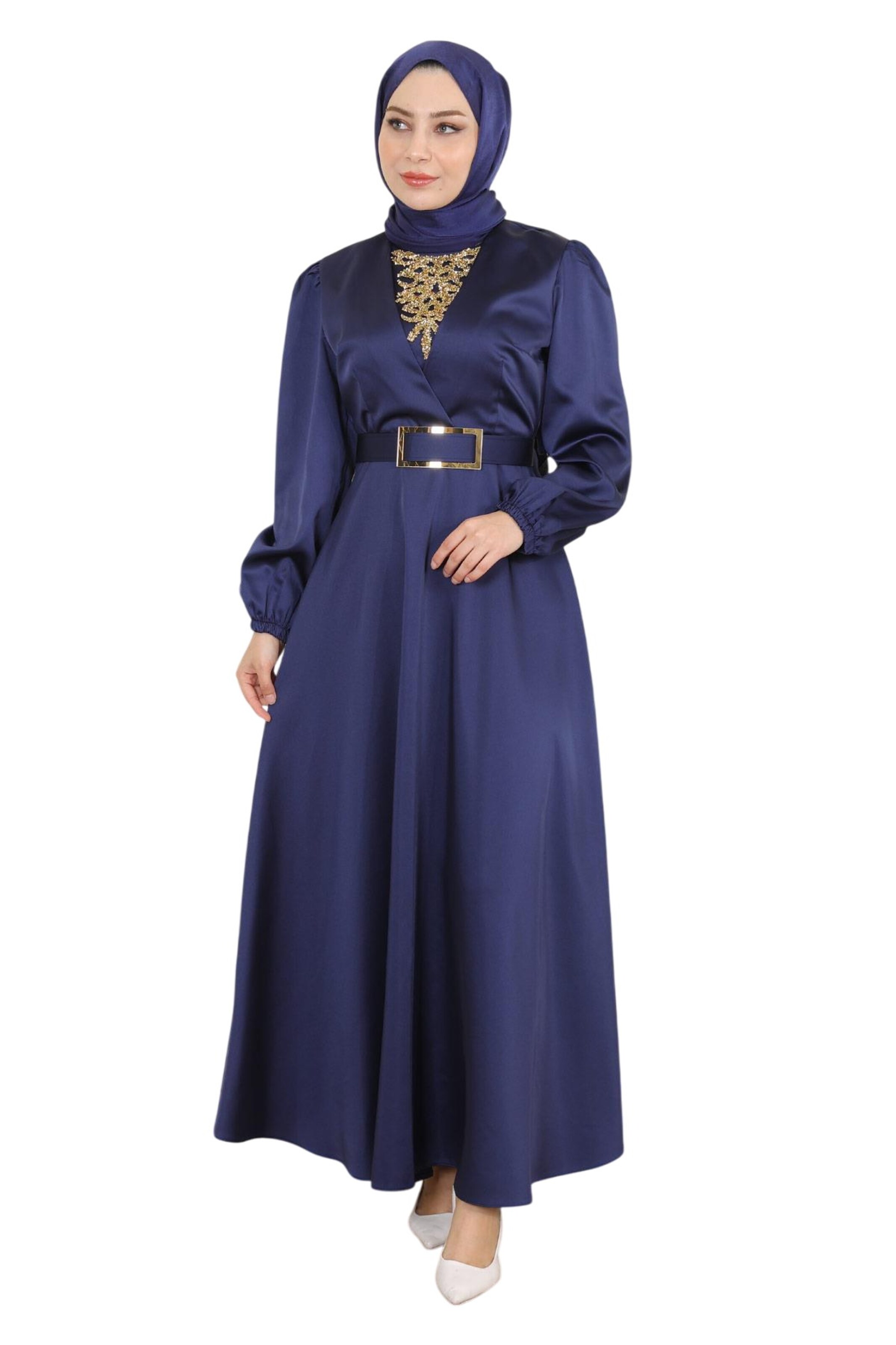 MODAMIHRAM Evening dress in Blue: front
