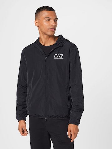 Veste mi-saison EA7 Emporio Armani en noir : devant