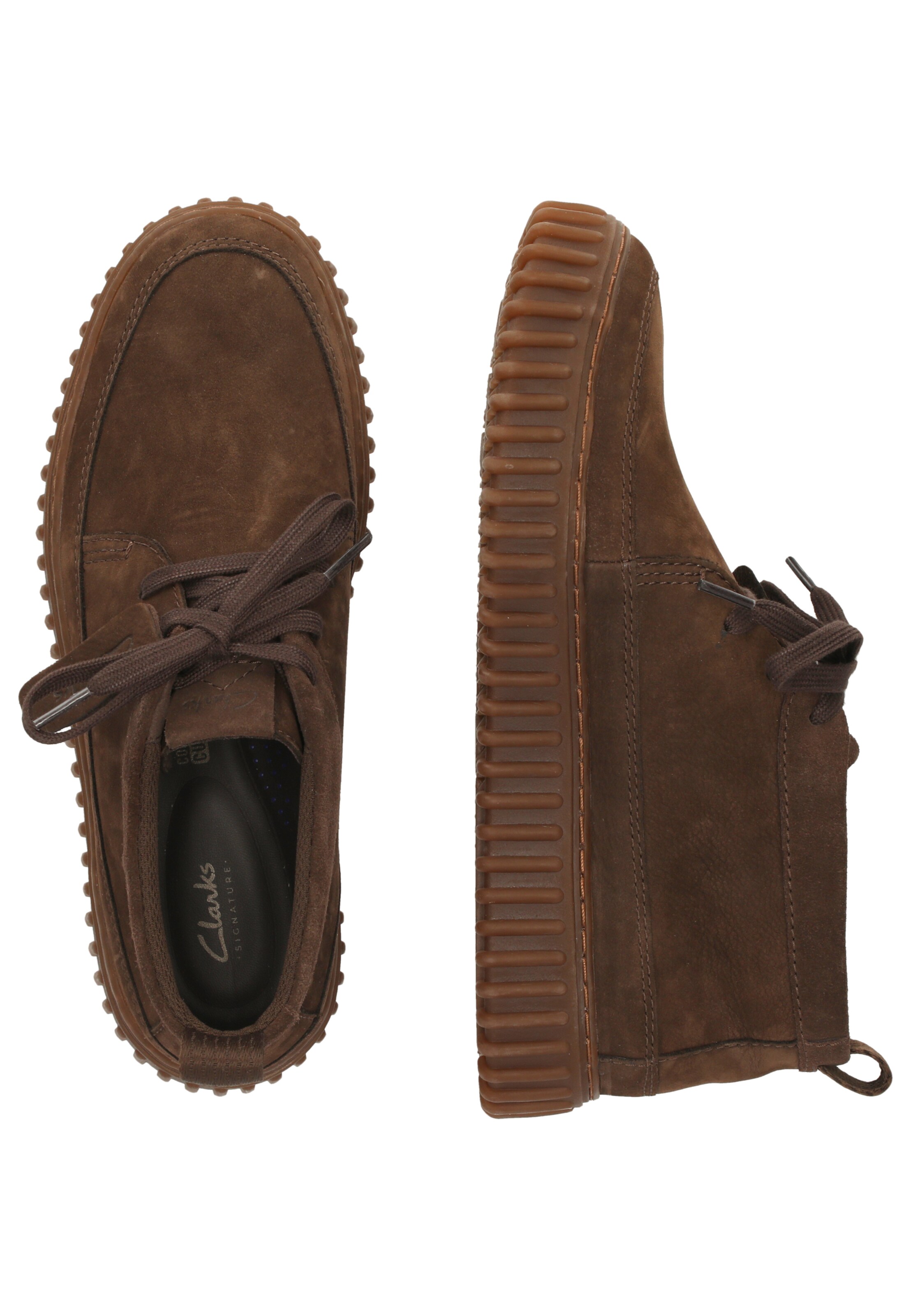 CLARKS Schnürschuhe 'Torhill Lace High' in Braun