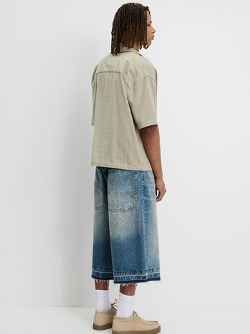 Pull&Bear Comfort fit Srajca | zelena barva