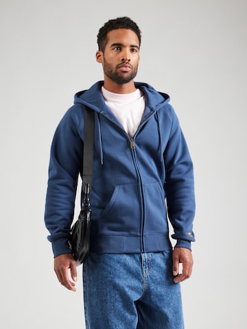 Carhartt WIP - Casaco em moletão 'Chase' em azul: frente