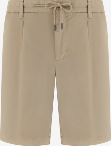 Boggi Milano Bandplooibroek in Beige: voorkant