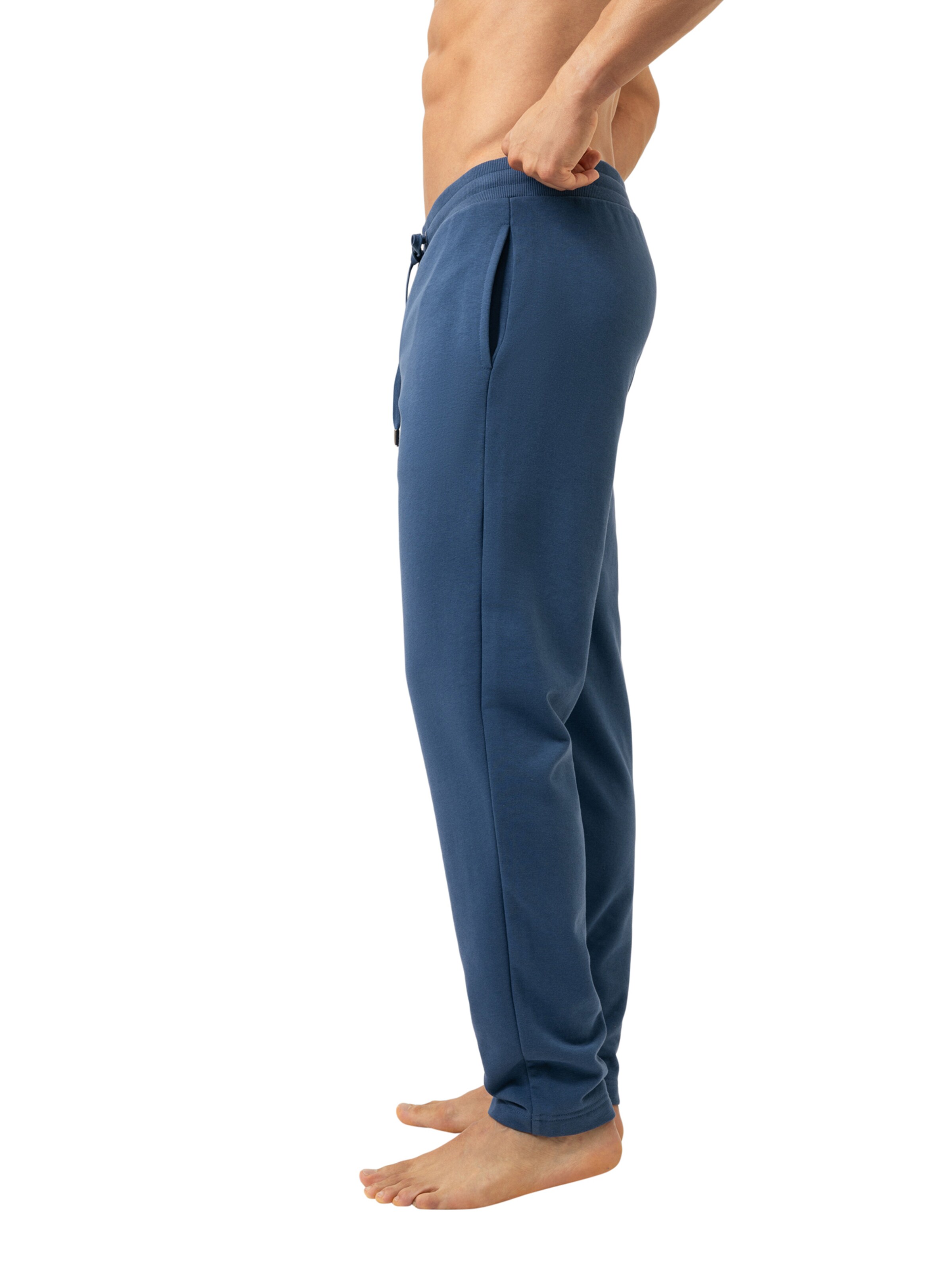 Regular Pantalon 'Terry Essentials' Mey en bleu