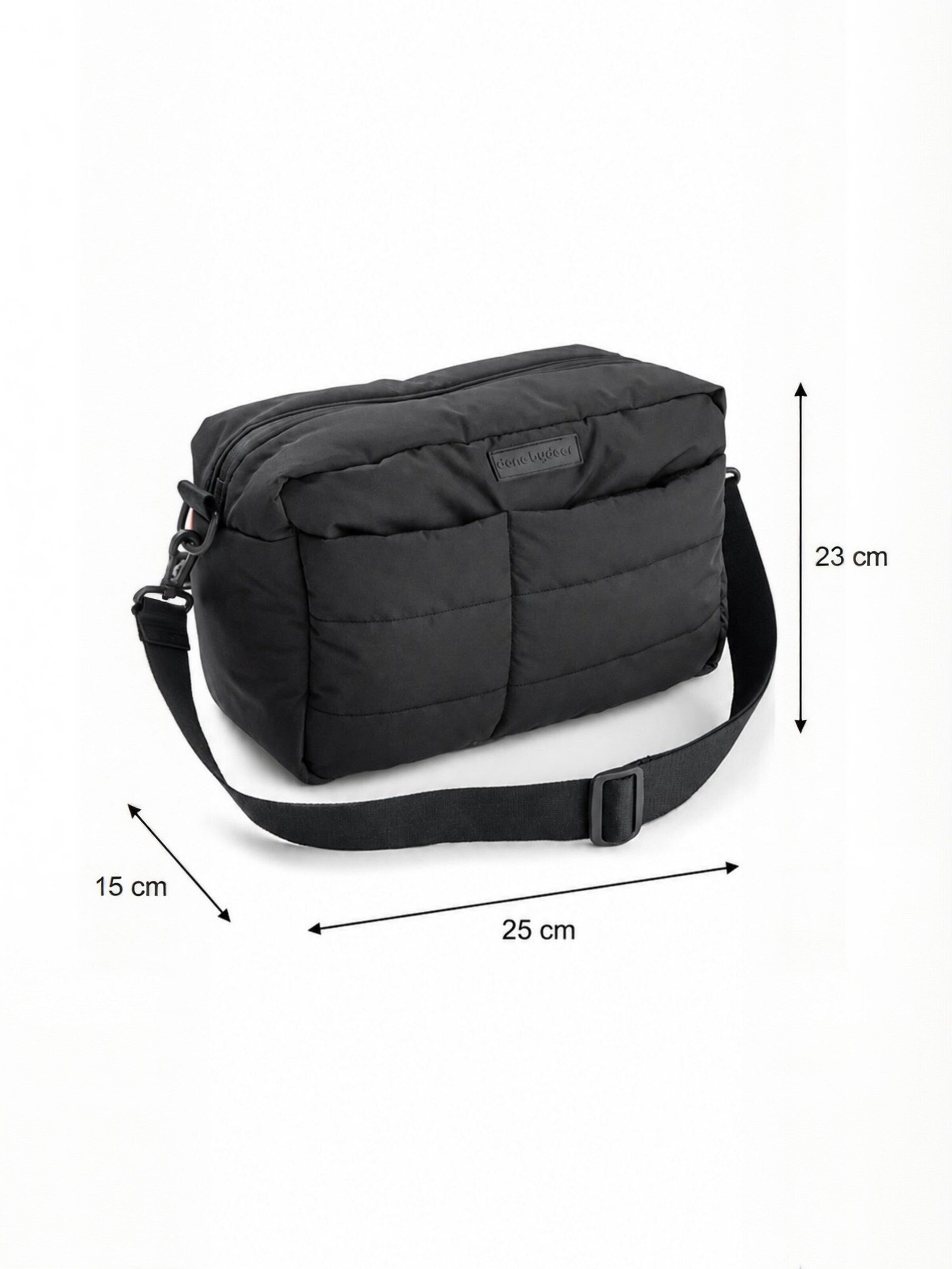 Done by Deer - Mala ' Quilted ' em preto: frente