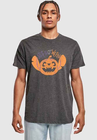 Maglietta 'Disney Lilo & Stitch - Halloween Stitch O'Ween' di ABSOLUTE CULT in grigio: frontale