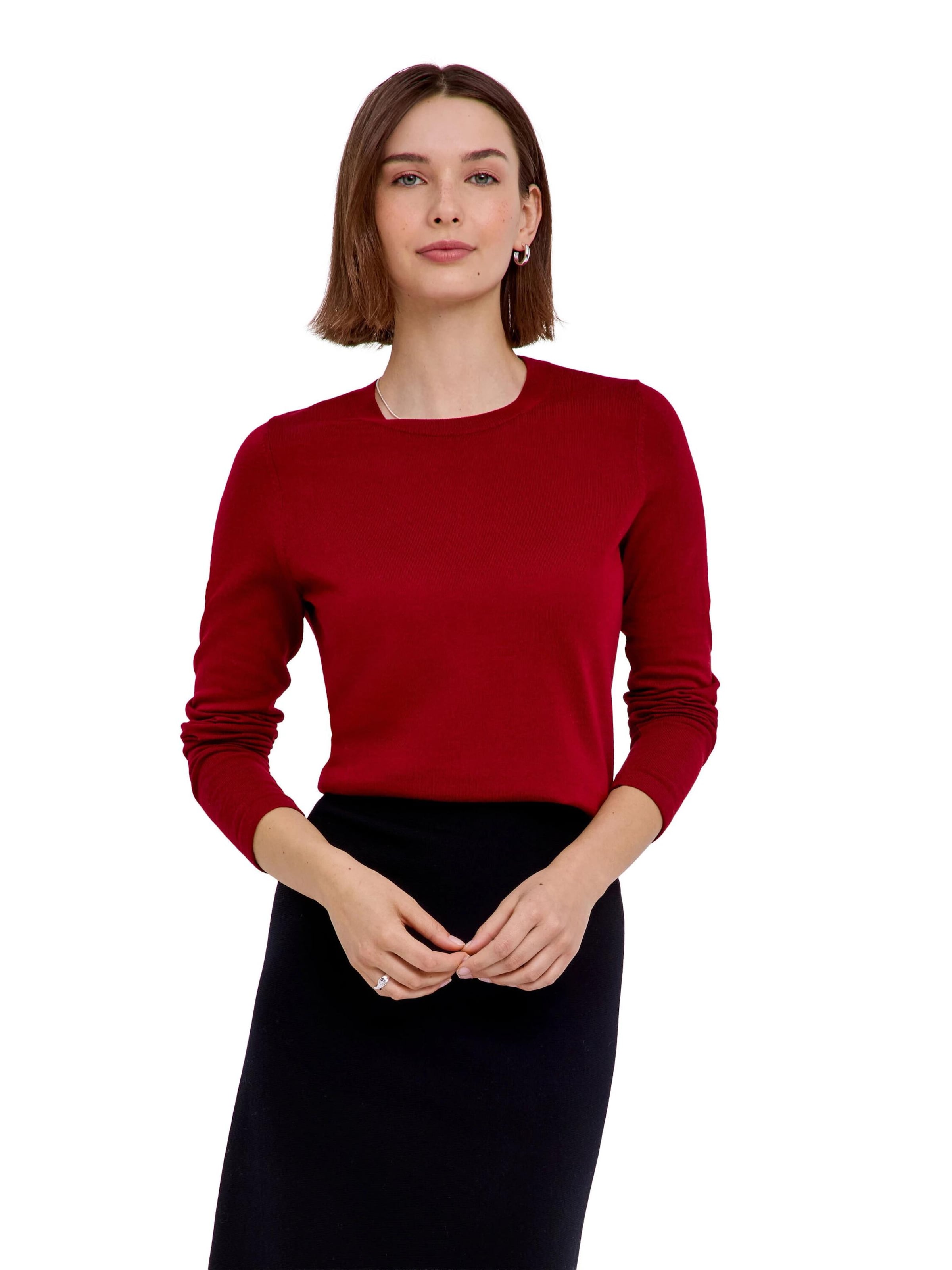 FALKE Pullover 'Pure Merino Wool'‌‌‌‌‌ in Rot: Vorderseite