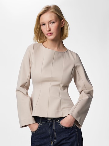 PIECES Blouse 'PCGunhild' in Grey: front
