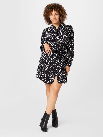 PIECES Curve Shirt Dress 'NYA' in Black: front