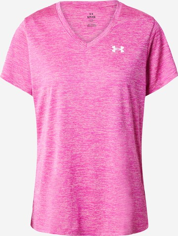 T-shirt fonctionnel 'Twist' UNDER ARMOUR en rose : devant