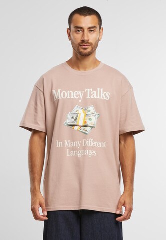 Maglietta 'Money Talks' di Mister Tee in rosa: frontale