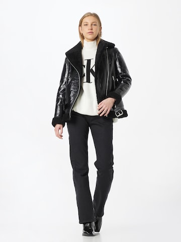 Calvin Klein Jeans Maxi svetr – béžová