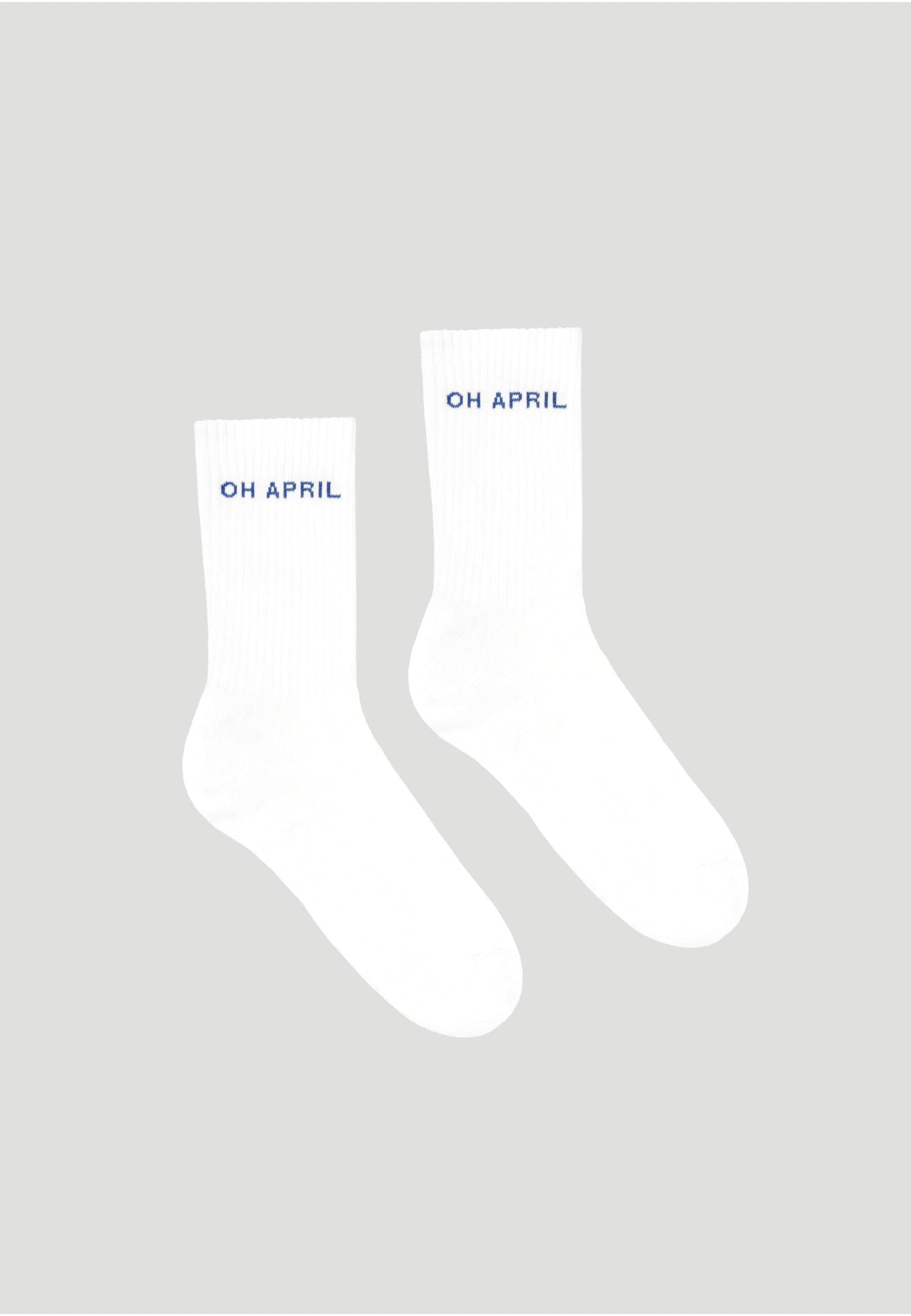 OH APRIL Socken 'Steffie' in Weiß: Vorderseite
