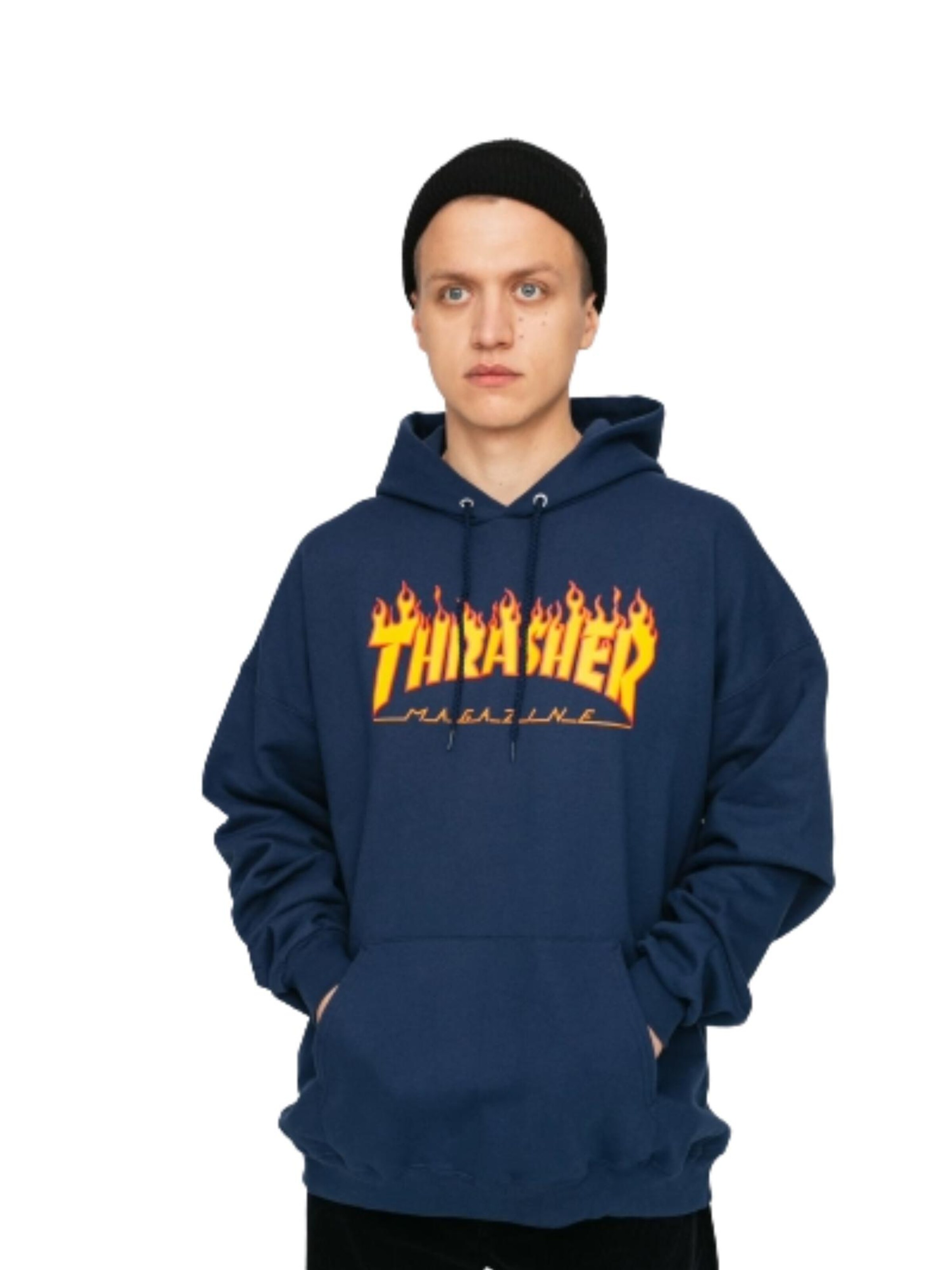 THRASHER Sweatshirt 'FLAME' in Blue