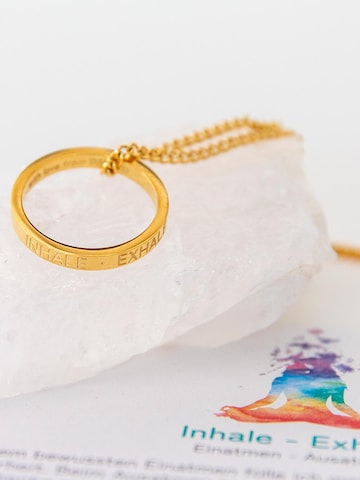 Divasya Necklace 'Inhale - Exhale' in Gold: front