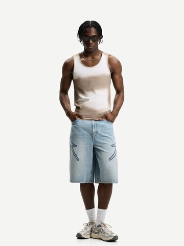 Baggy Jean Bershka en bleu : devant