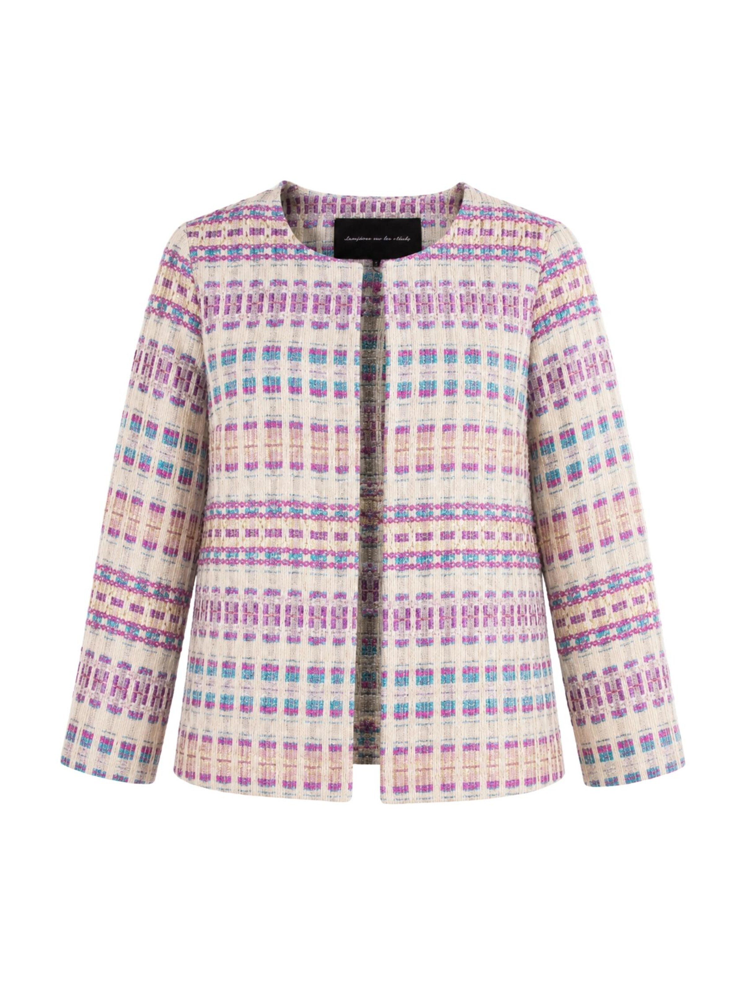 Veste mi-saison 'Mara Lurex Jacket' Christine on the clouds en rose : devant