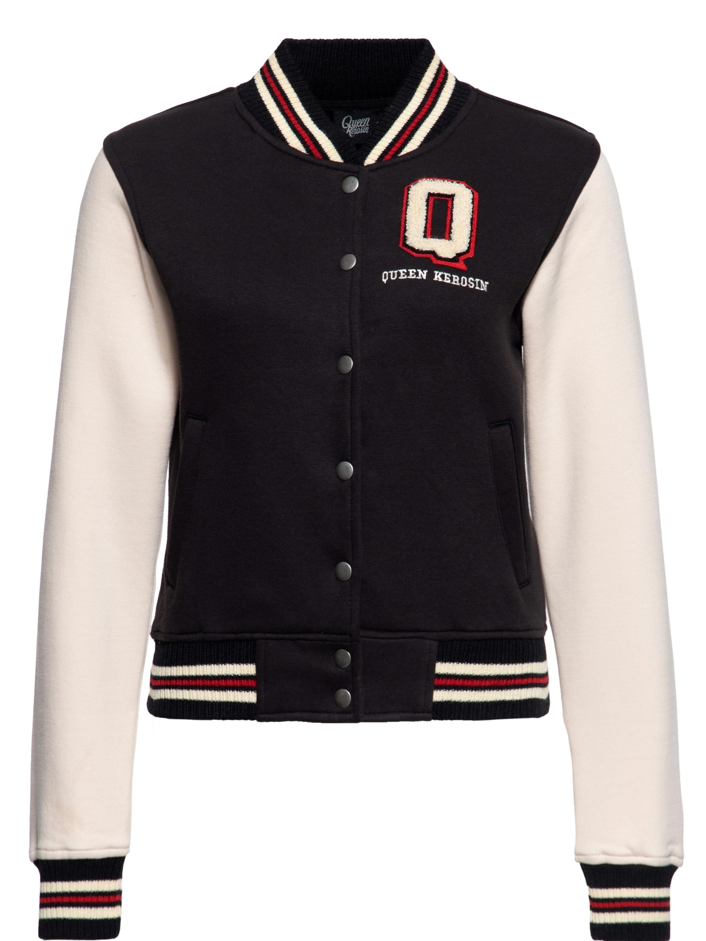 Queen Kerosin Übergangsjacke 'Q' in Lila: Vorderseite