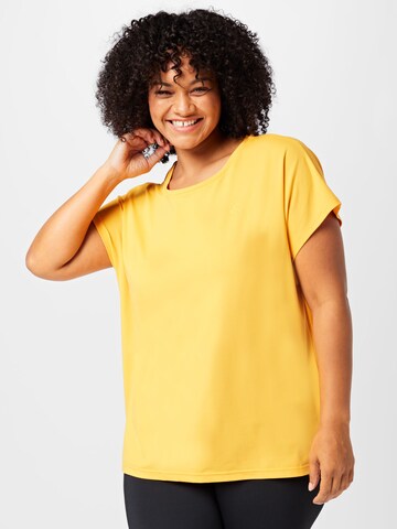 T-shirt fonctionnel 'AUBREE' Only Play Curvy en orange : devant