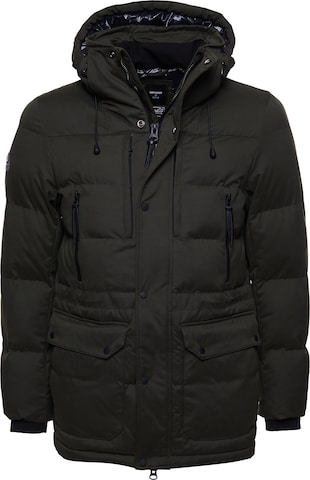 Parka d’hiver 'Expedition' Superdry en vert : devant