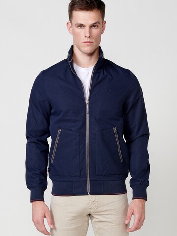 KOROSHI Between-season jacket in Blue: front