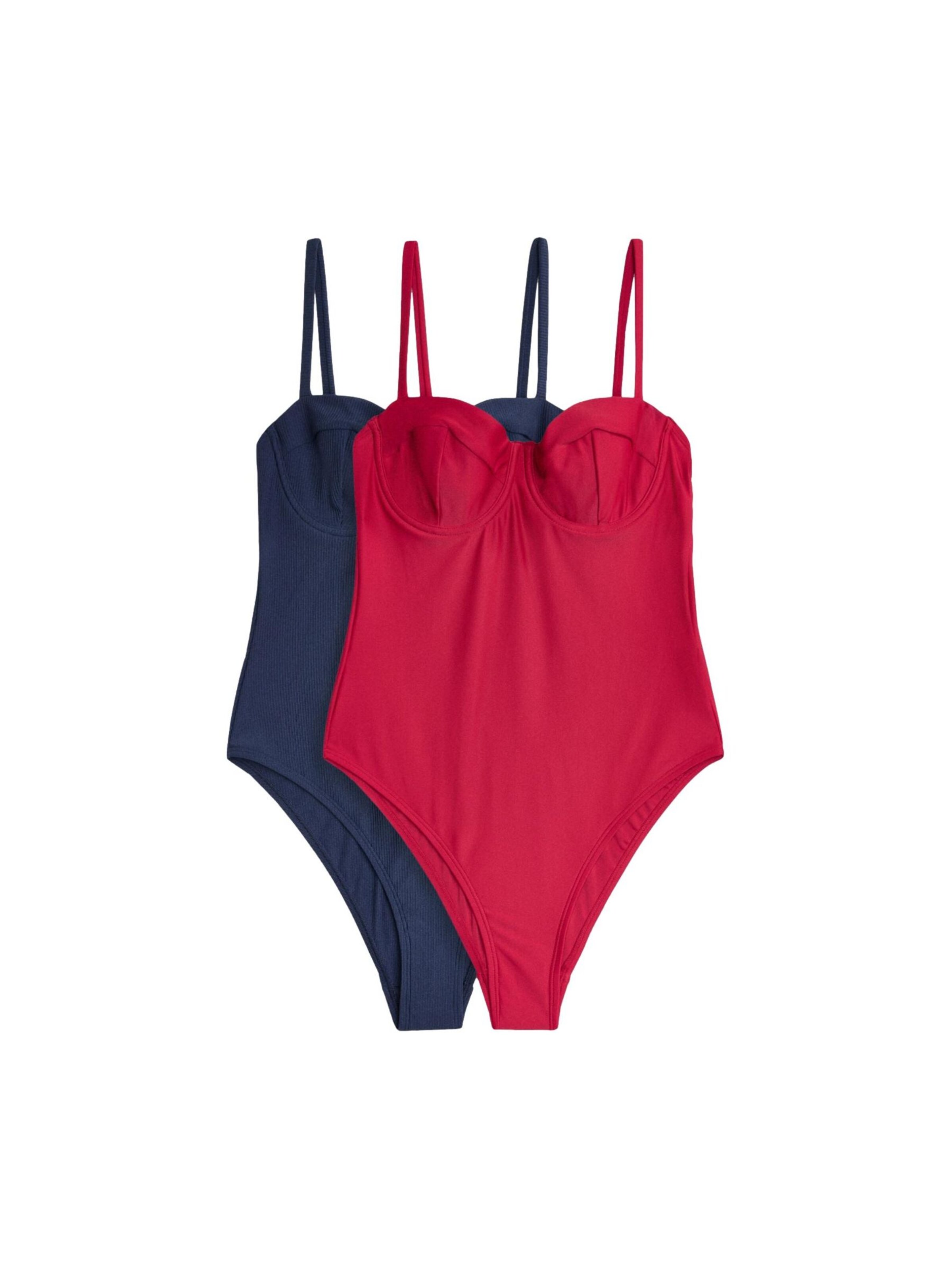 The Set T-shirt Badpak in Blauw: voorkant