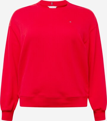 Tommy Hilfiger Curve Sweatshirt in Red: front