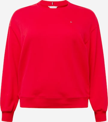 Tommy Hilfiger Curve Sweatshirt in Red: front