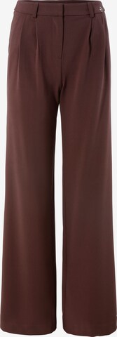 TAMARIS Regular Pleat-Front Pants in Brown